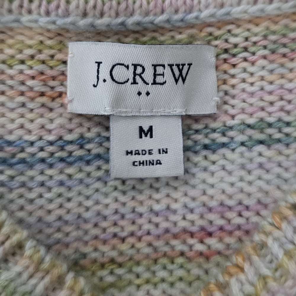 J. Crew Space Dyed Boxy Crewneck Knit Sweater Medium - Picture 3 of 5